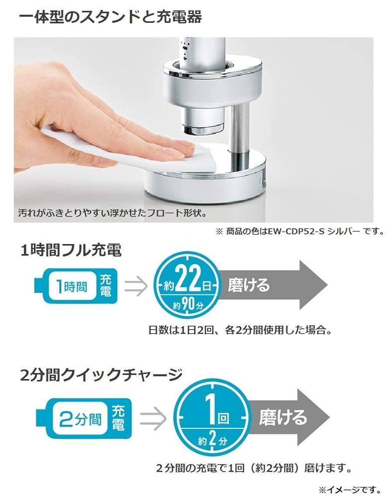 電動歯ブラシ　Panasonic EW-DA52-S（消毒済み） Amazon.co.jp: パナソニック 電動歯ブラシ ドルツ ハイグレード